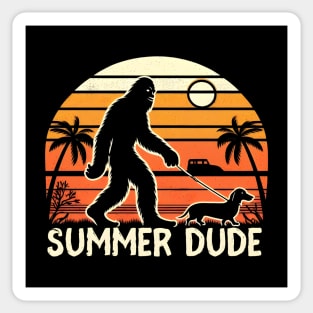 Summer Dude - Bigfoot Beach Sunset Sticker